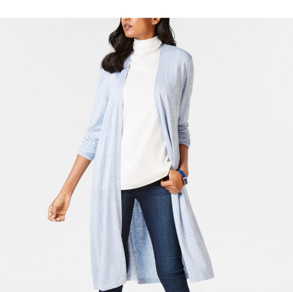 Charter Club Petite Light Navy Cardigan Size PL